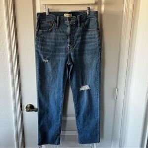 MADEWELL The Perfect Vintage Jean Raw Hem Size 31